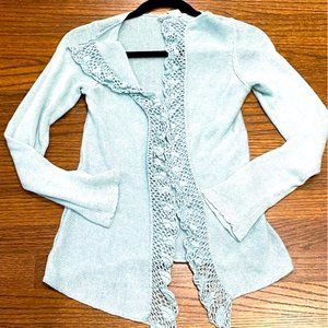 Moth by Anthropologie -  Open Cardigan Sea Foam Blue size S